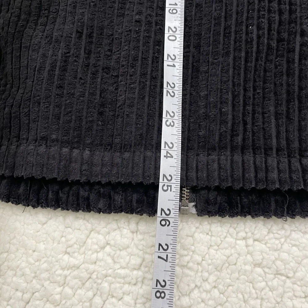 Woolrich Womens Size Small Black Wide Wale Corduroy Jacket Coat Full Zip 2291